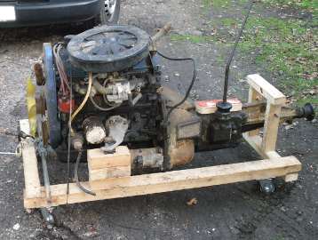 Engine on test stand